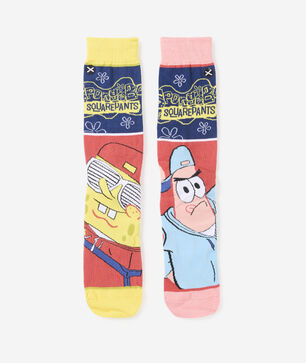 Spongebob and Patrick Big Head Crew Socks (L)