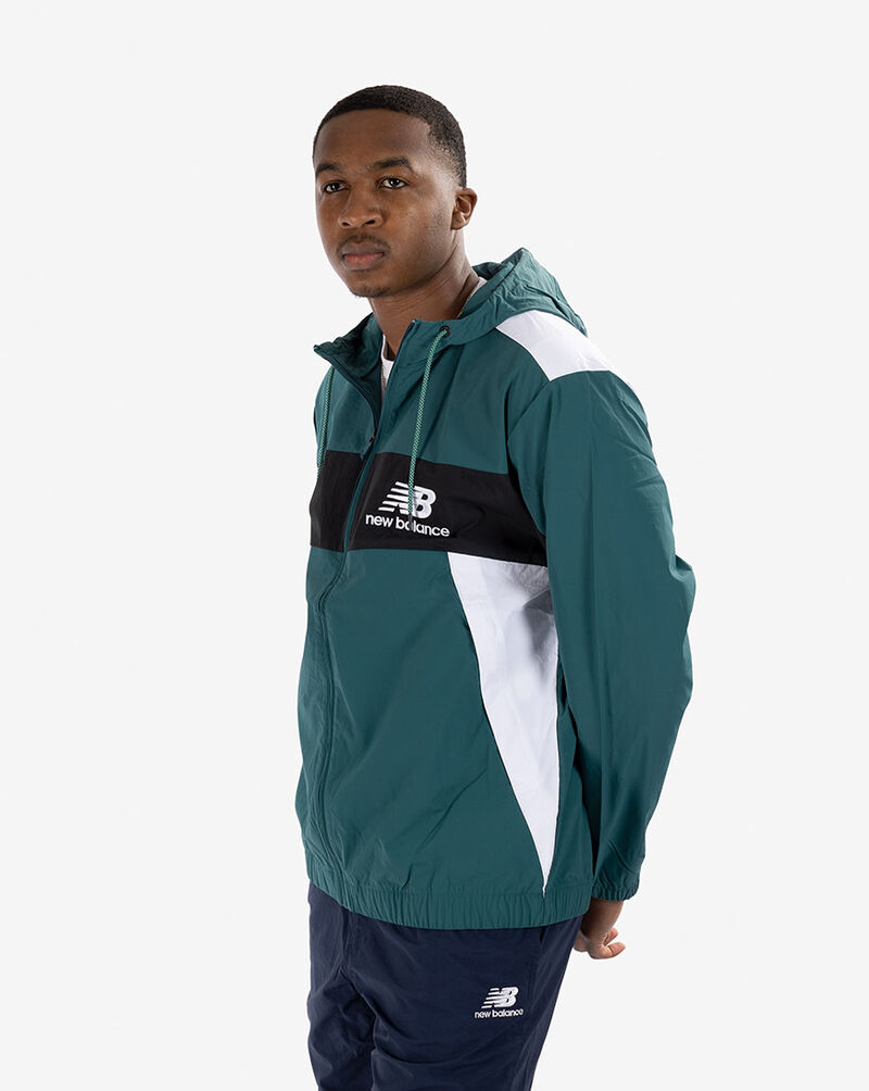 Shop New Balance Higher Learning Windbreaker MJ13500-MTL green | SNIPES USA