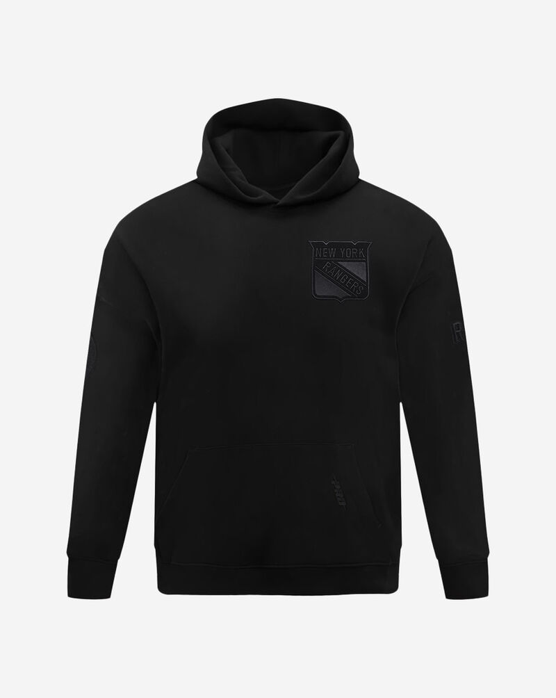 PRO STANDARD New York Rangers Neutral Drop Shoulder Fleece Pullover Hoodie HNR564369-BLK Black 1