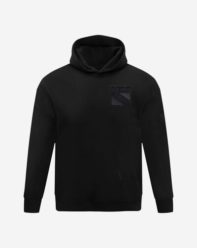 New York Rangers Neutral Drop Shoulder Fleece Pullover Hoodie