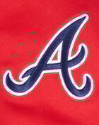 PRO STANDARD Atlanta Braves Old English Fleece Crewneck LAB5314638-RED Red 2