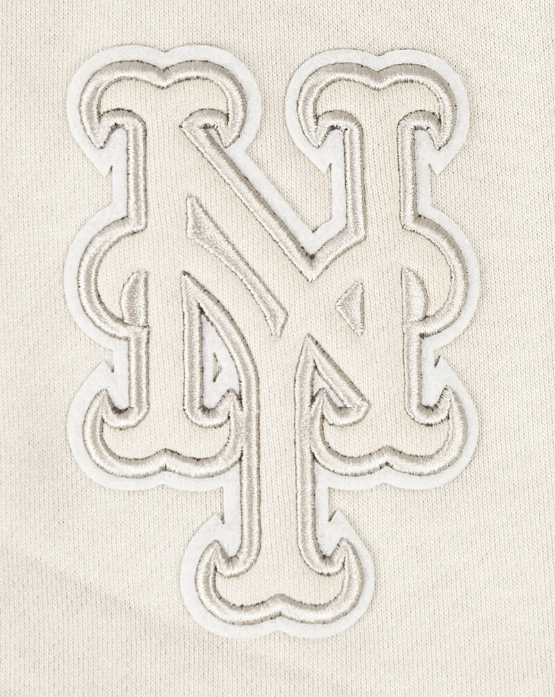PRO STANDARD New York Mets Neutral Fleece Short  LNM3311669-EGG cream 2