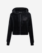 Los Angeles Lakers Triple Black Velour Full-Zip Pullover Hoodie