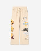 Smoke Rise Kids' Cropped Pull Over Tiger Smiley Fleece Pant BFP26F669SNZ cream 1