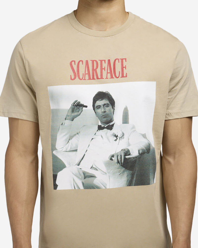 Mister Tee Scarface Tony Montana Smoking Tee MCUS198-US-03872 Beige 3