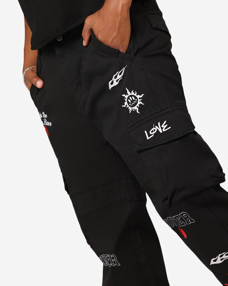 Shop Loiter Sketch Cargo Pants 03007895B001 black SNIPES USA