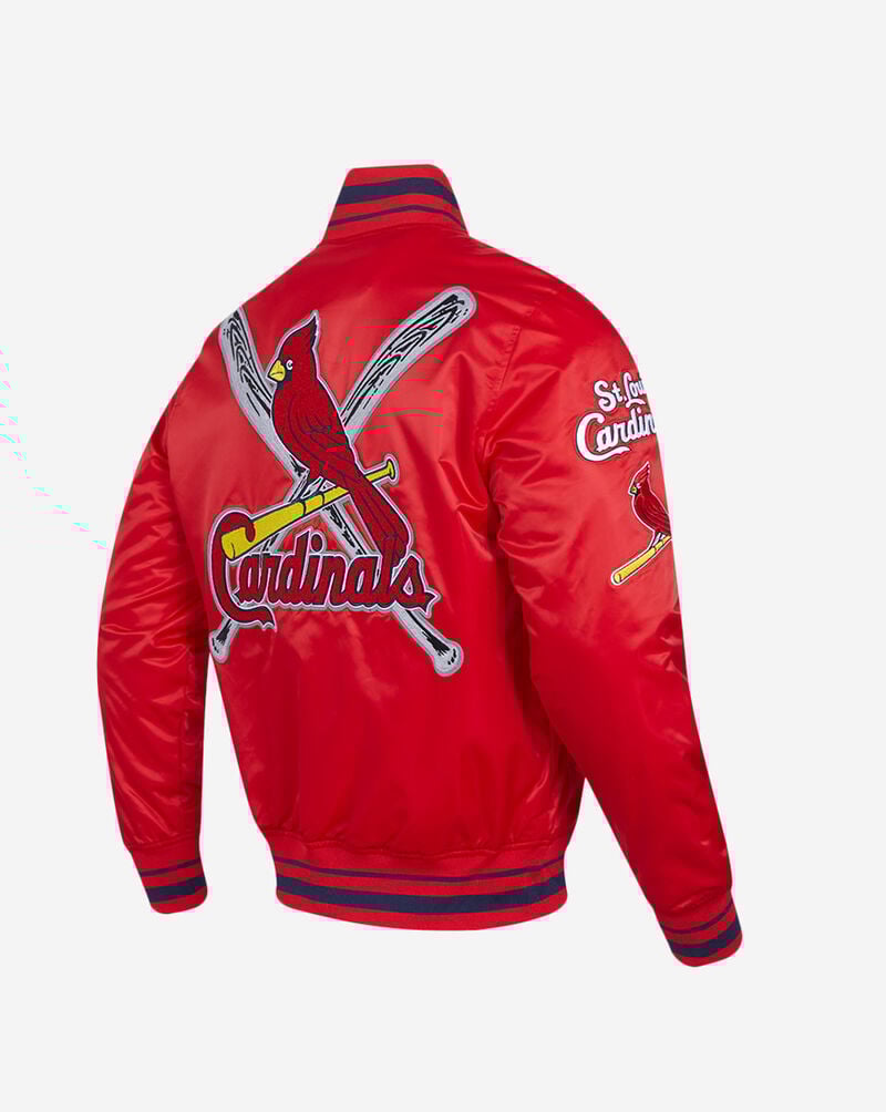 PRO STANDARD St. Louis Cardinals Mash Up Rib Satin Jacket  LSC6314672-RMR Red 3