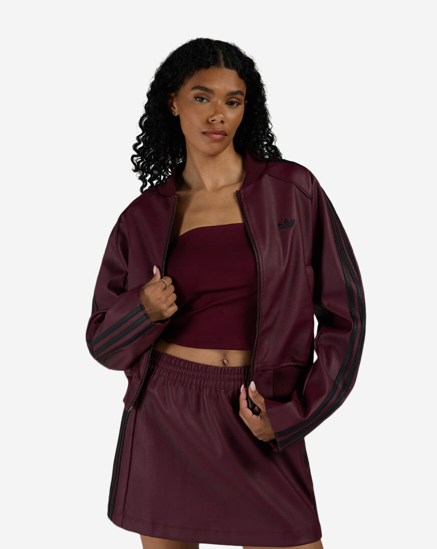 Shop adidas Pleather SST Track Top KT0054 red | SNIPES USA