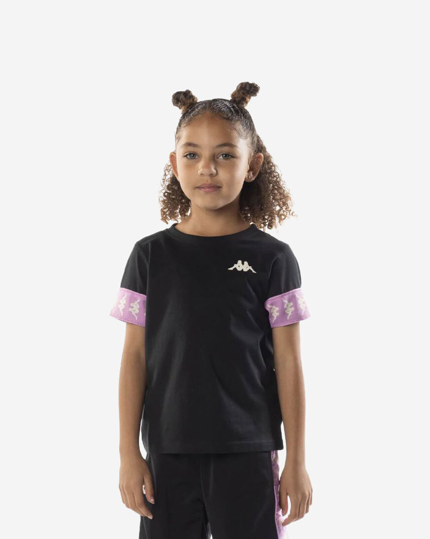 Shop Kappa Kappa 222 Banda Niji Tee 321E7EWY-A00 black