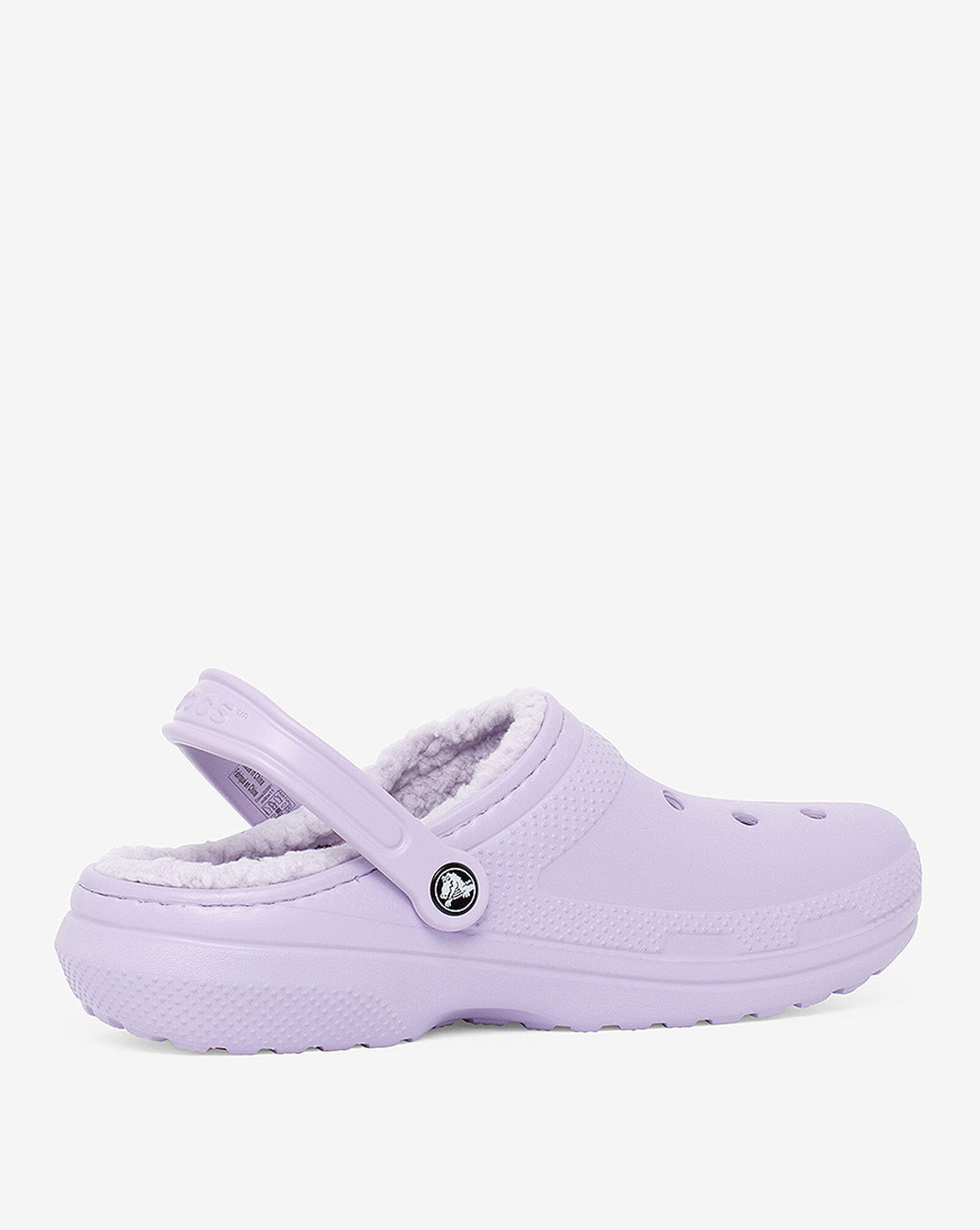 fuzzy purple crocs