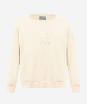 Big Boys' Los Angeles Dodgers Neutral Fleece Crewneck