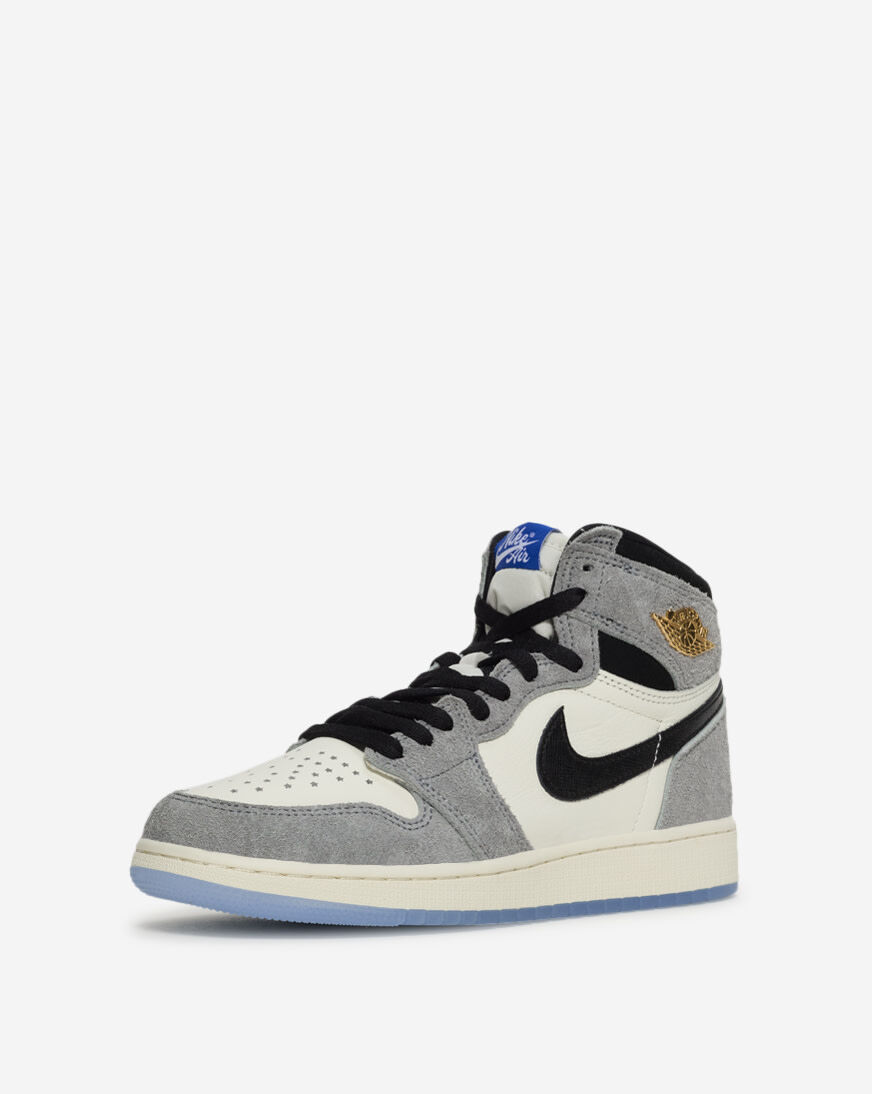 Shop Jordan Big Kids' Air Jordan 1 Retro High OG FD1437-003 grey