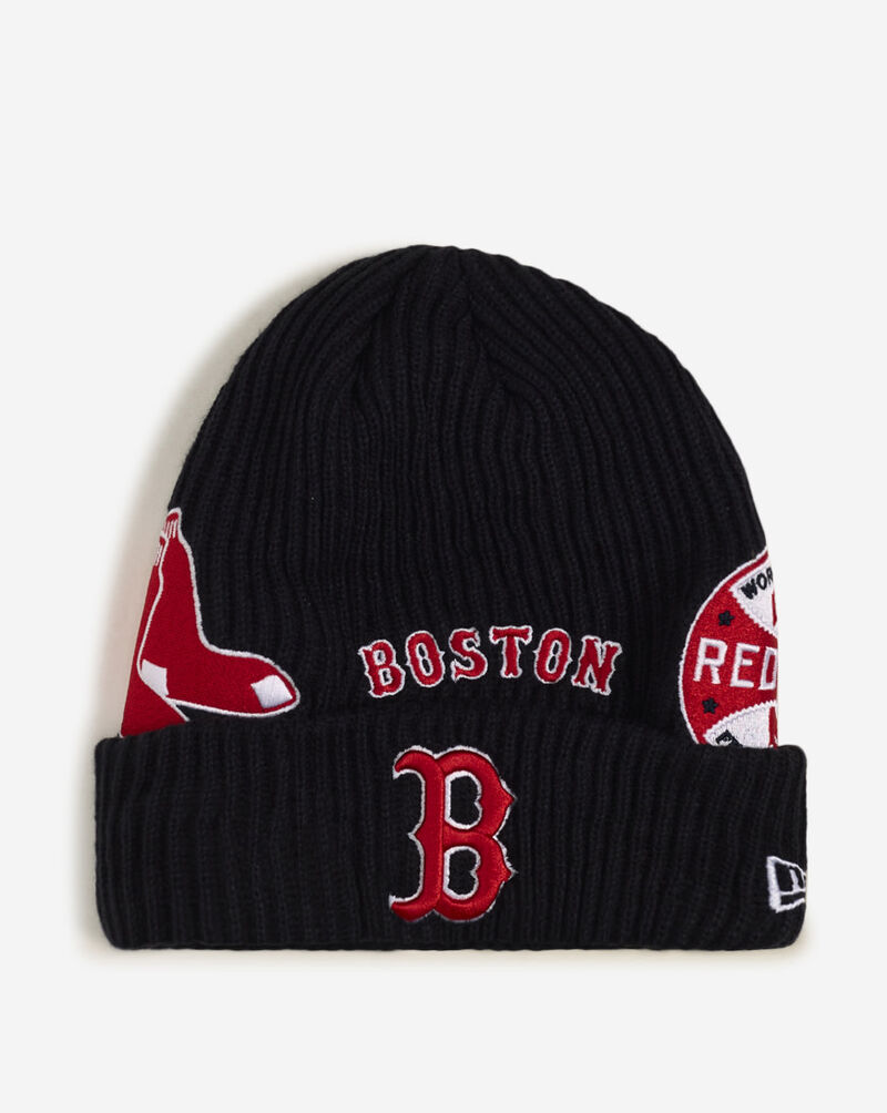 New Era Boston Red Sox Multi Print Knit Beanie 60833861 Blue 1