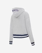 New York Yankees Mash Up Rib Fleece Cropped Pull Over Hoodie