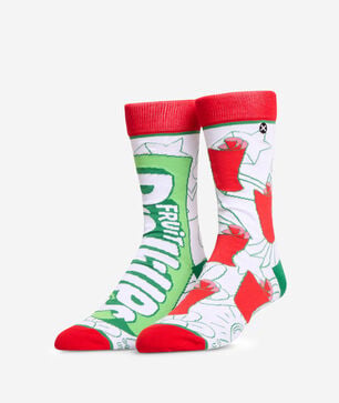 Fruit Roll Ups Split Crew Straight Socks