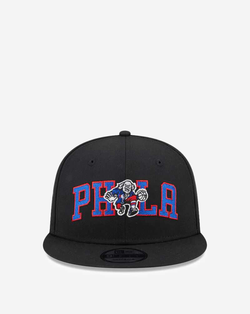 New Era 9Fifty Philadelphia 76ers Logo Blend Snapback Hat 60355977 Black 2