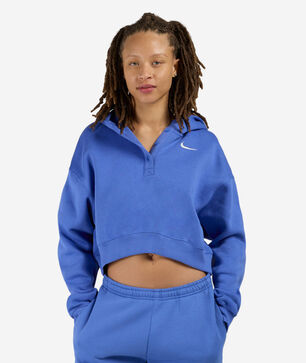 NSW Phoenix Fleece Oversized Cropped Henley Hoodie