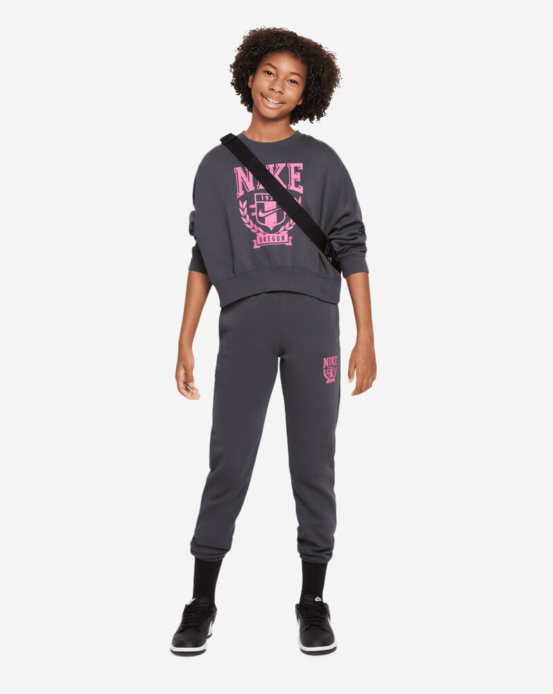 Nike Big Kids' NSW Trend Fleece Crew FZ4722-060 Grey 3