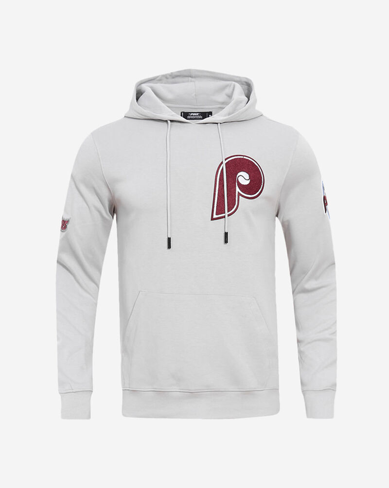 PRO STANDARD Philadelphia Phillies Classic Chenille Double Knit Pull Over Hoodie  LPH531608-GRY Grey 1