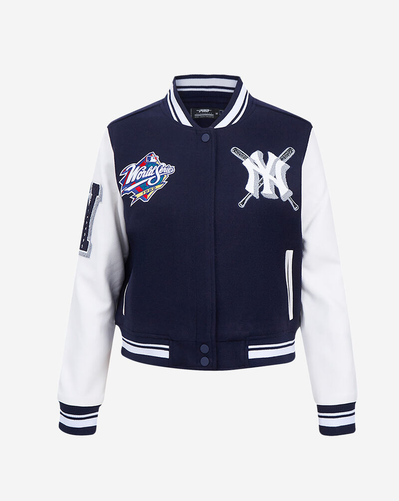 PRO STANDARD New York Yankees Mash Up Rib Wool Varsity Jacket LNYH314709-MNW Blue 1