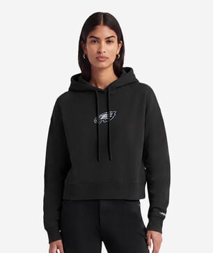 Philadelphia Eagles Wingspan Fleece Cropped Pull Over Hoodie