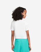 Nike Big Kids' Cropped T-Shirt FZ5548-100 White 2