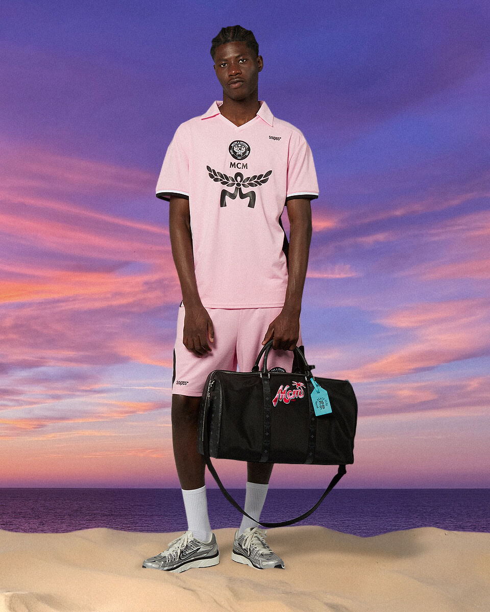 Shop MCM MCM X SNIPES Large Ottomar Weekender Bag MMVFSTT06BK001