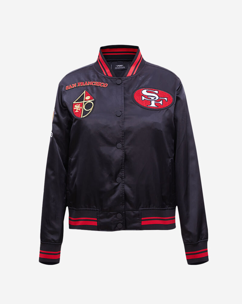PRO STANDARD San Francisco 49Ers Retro Classic Rib Satin Jacket FS4U43619-BKR Black 1