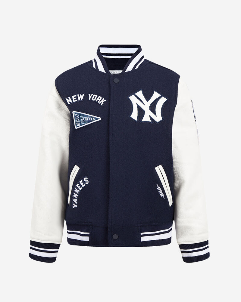 PRO STANDARD Big Boys' New York Yankees Retro Classic Rib Wool Varsity Jacket LNYB7315146-MNW Blue 1