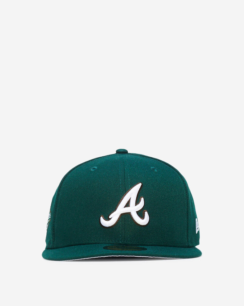 New Era 59Fifty Atlanta Braves Grey Under Fitted Hat 70721203 Green 2
