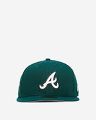New Era 59Fifty Atlanta Braves Grey Under Fitted Hat 70721203 Green 2