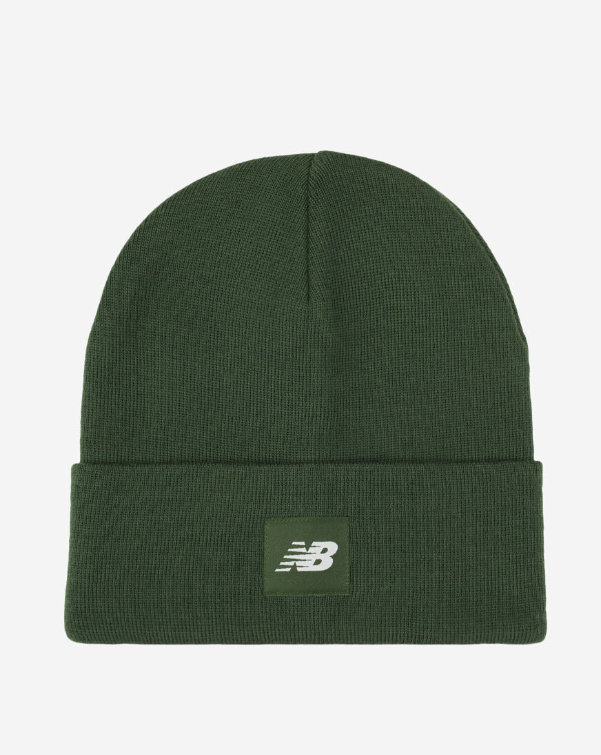 Shop New Balance Flying Knit Cuffed Beanie LAH13034-DAE green