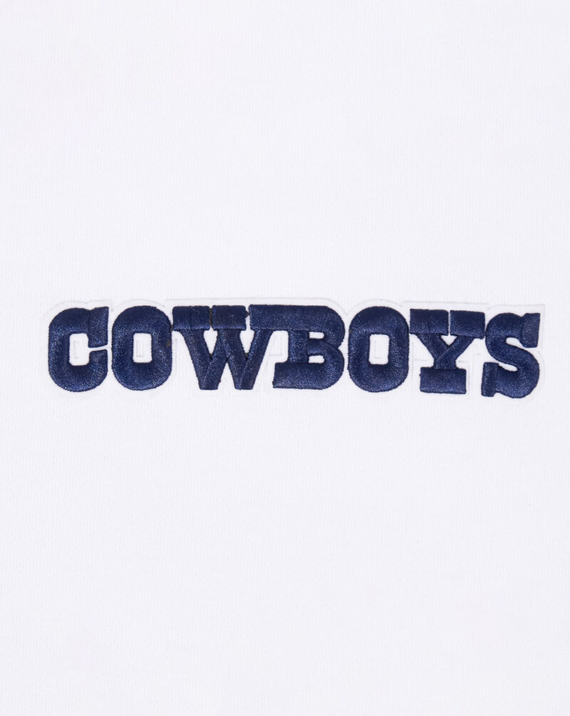 PRO STANDARD Dallas Cowboys Wingspam Drop Shoulder  Fleece Crewneck FDC5410636-WHT White 2
