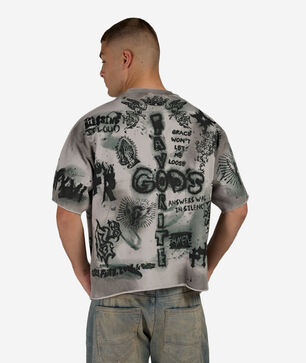 Divine Chaos Cropped Terry Tee