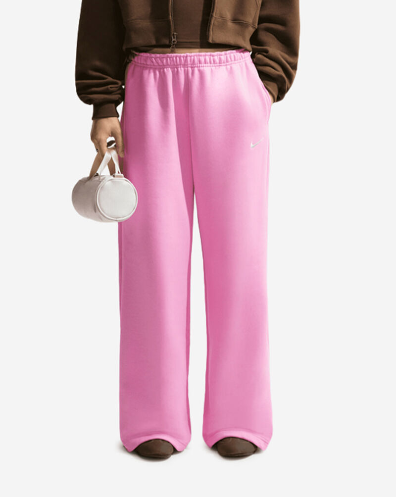Nike Studio Fleece Medium Weight Mid-Rise Wide-Leg Pants IU1958-621 Pink 1