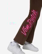 Von Dutch Fleece Patch Wide Leg Pants VND3B0239SN Brown 4