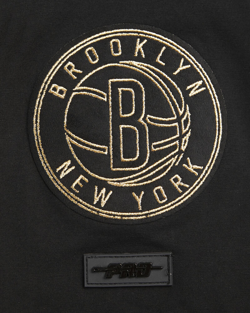 PRO STANDARD Black and Gold Brooklyn Nets Tee BBN1513570-BLK Black 4