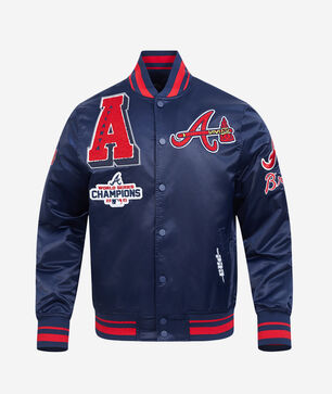 Atlanta Braves Mashup Rib Satin Jacket
