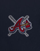Atlanta Braves Mash Up Rib Fleece Cropped Pull Over Hoodie