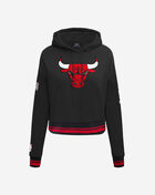 PRO STANDARD Chicago Bulls Retro Classic Rib Fleece Cropped Pullover Hoodie BCBC56221-BKR Black 1