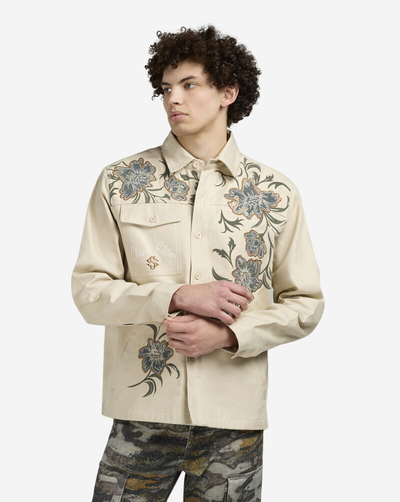 Smoke Rise Tapestry Twill Long Sleeve Overshirt WH25595SNZ-GRY Grey 1