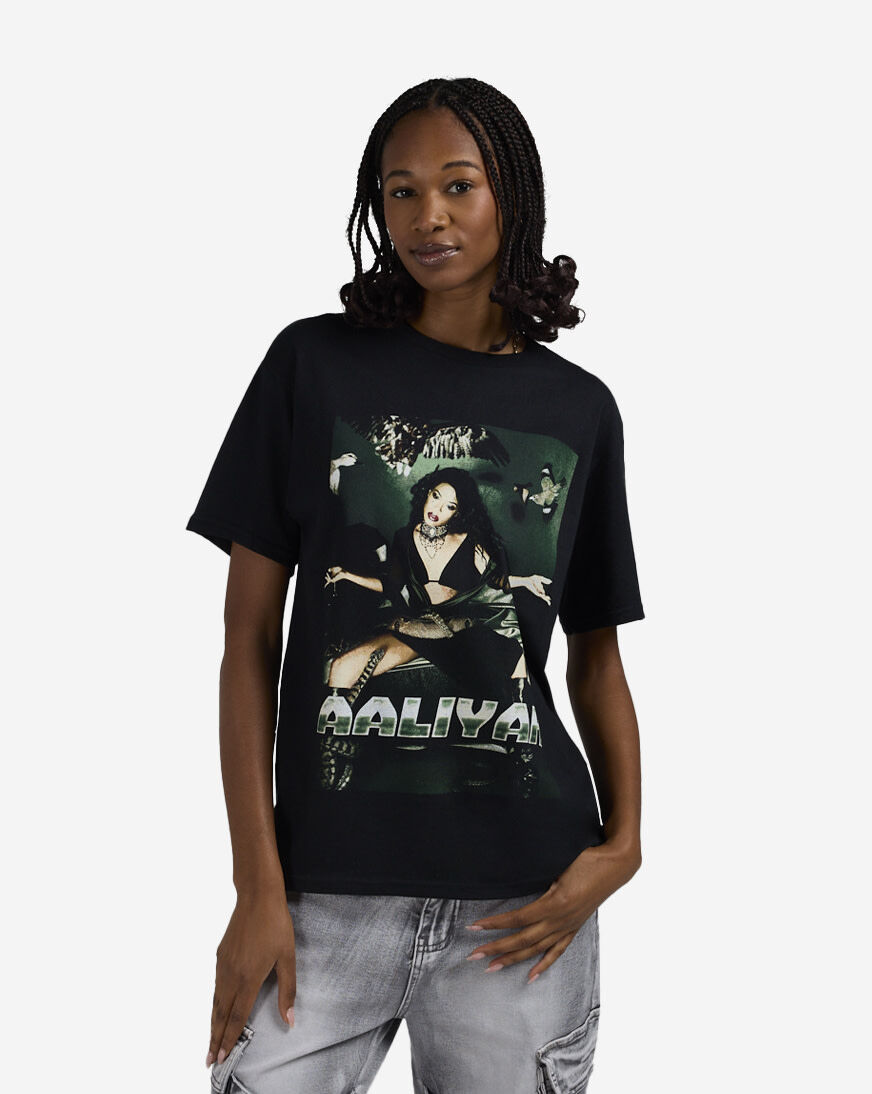 Shop Graphic Tees Aaliyah Snakes Tee ALH149269 black | SNIPES USA