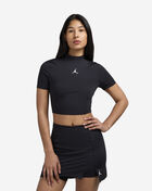 Jordan Short-Sleeve Knit Crop Top HJ0083-010 Black 1