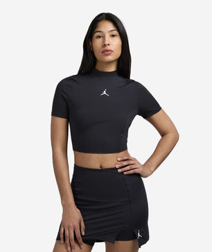 Short-Sleeve Knit Crop Top