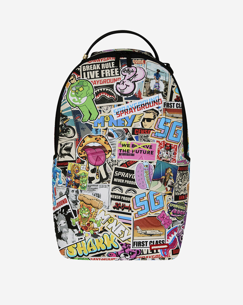 Sprayground Punk Sticker Shark Backpack B8651 Multi 1