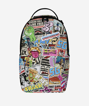 Punk Sticker Shark Backpack