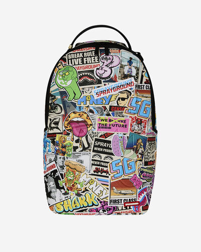 Punk Sticker Shark Backpack