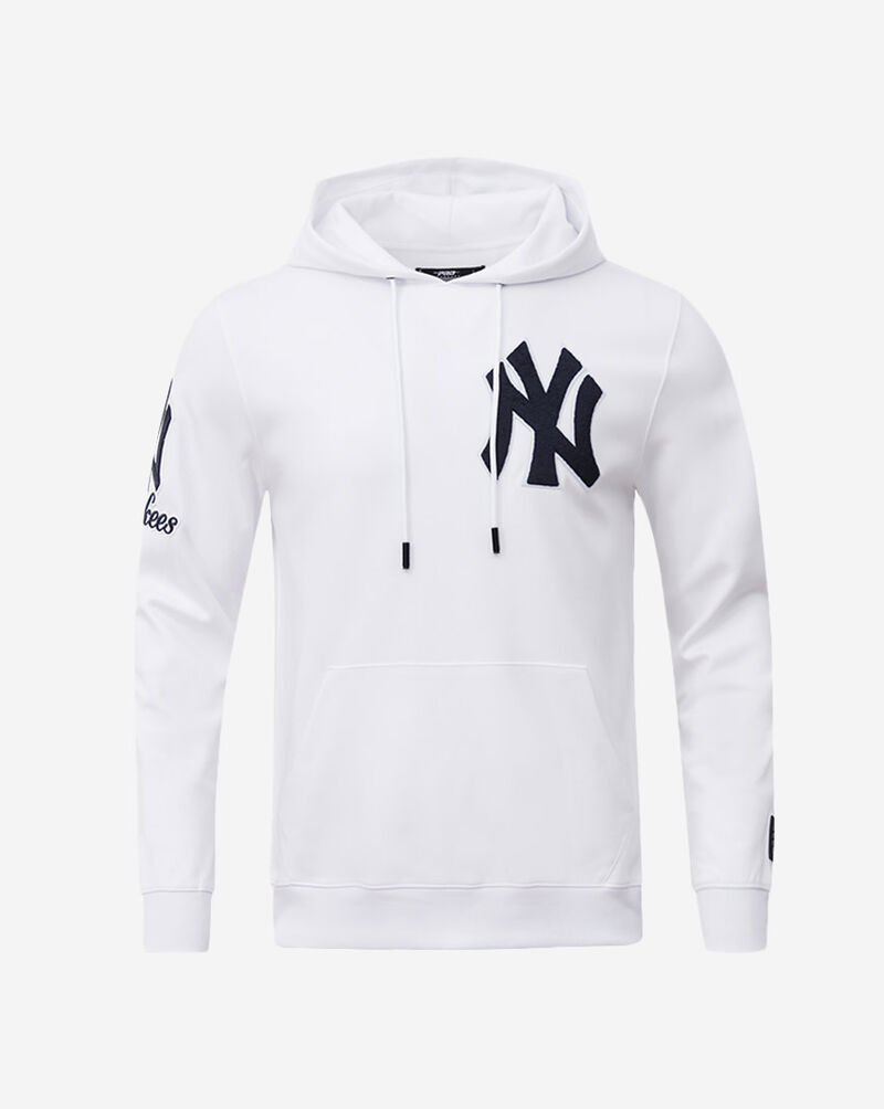 PRO STANDARD New York Yankees Classic Chenille Double Knit Pull Over Hoodie LNY531152-WHT White 1