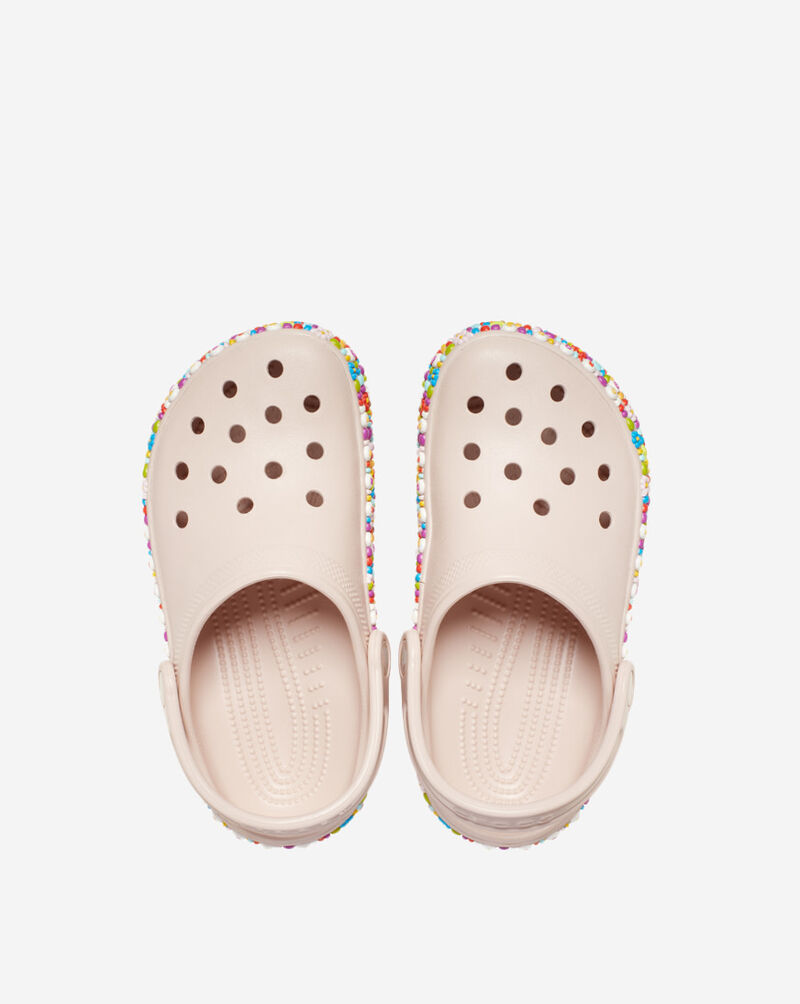 Crocs Grade School Classic Beaded Band Clog 211614-6URJ Pink 5