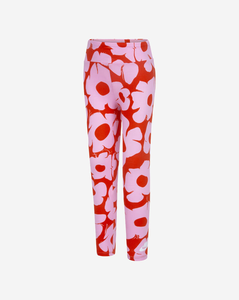 Nike Pre-School Floral Leggings 36L821-R7O Red 3